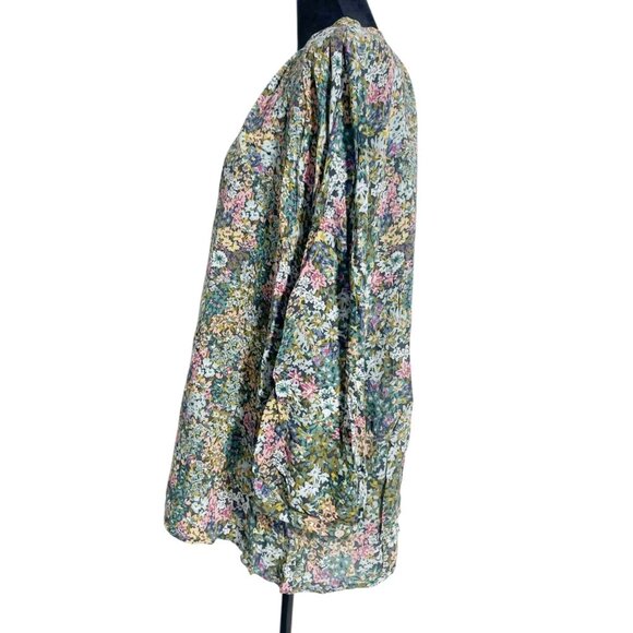 J. Jill Size 3X Top Blouse Plus Sized Floral Tunic Long Sleeve - Picture 4 of 9